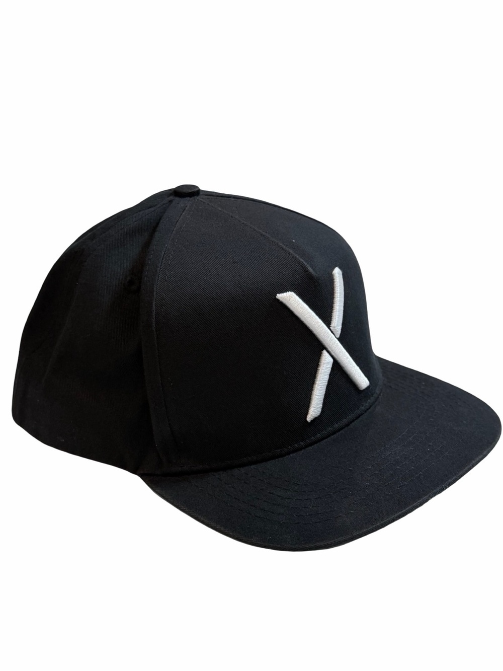 3/$15 10.Deep Black Cap Embroidered White 'X' SnapBack Hat